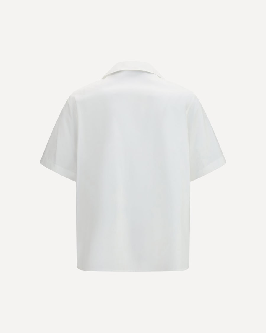 VALENTINO Cotton poplin bowling Shirt with VGold, view 4