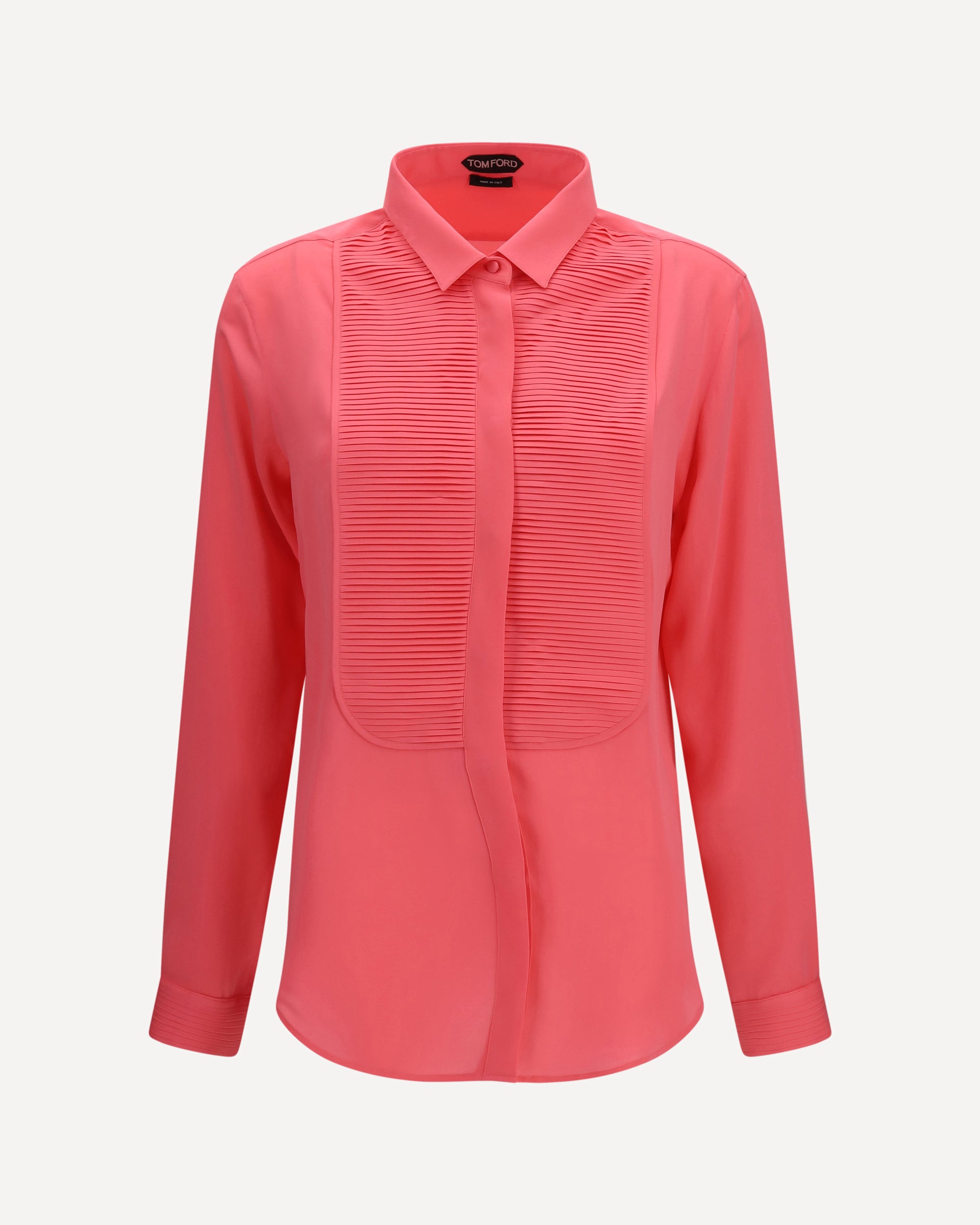 Tom Ford Tuxedo Shirt in silk with pleated bib