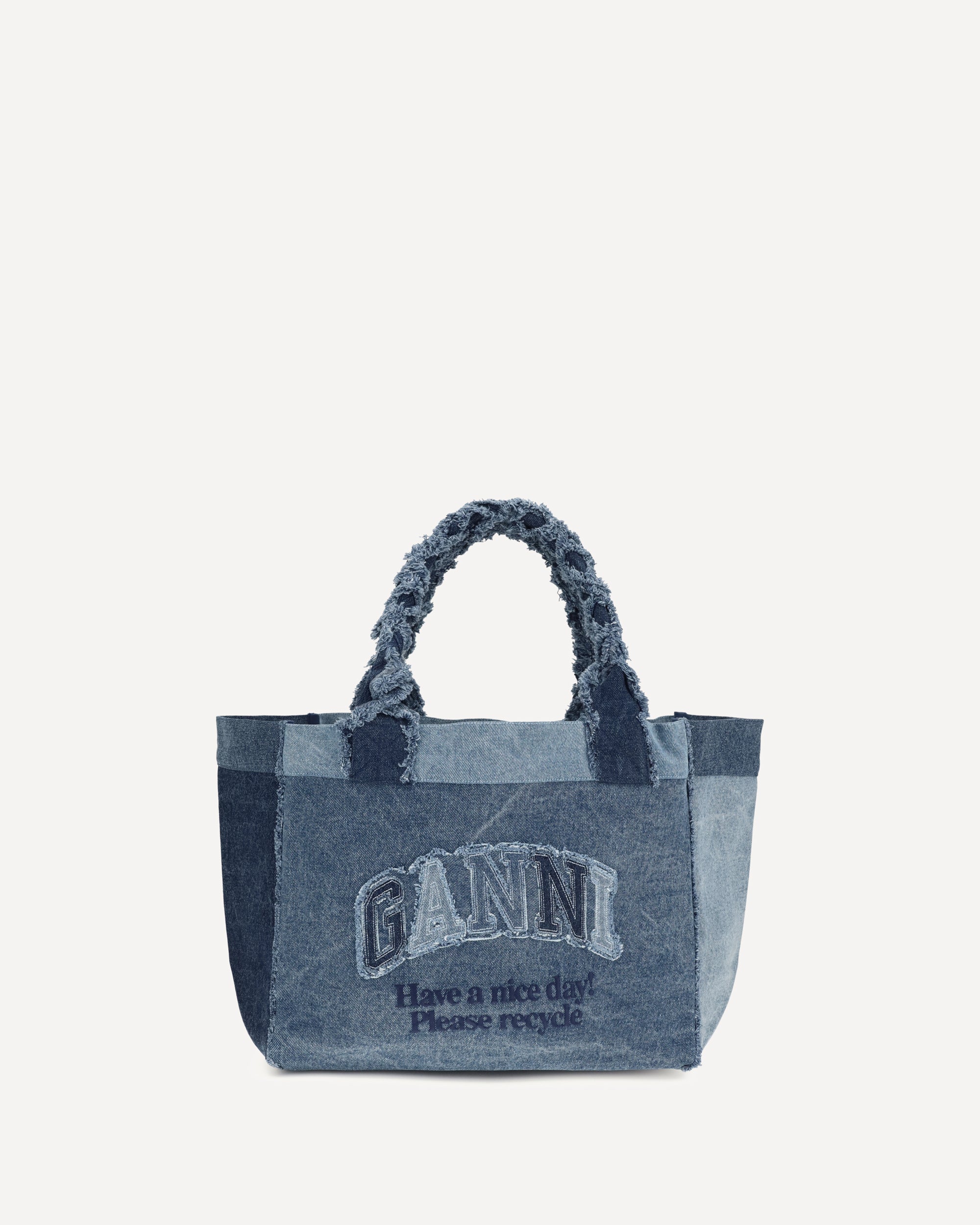 Ganni Medium trapeze denim Shopper