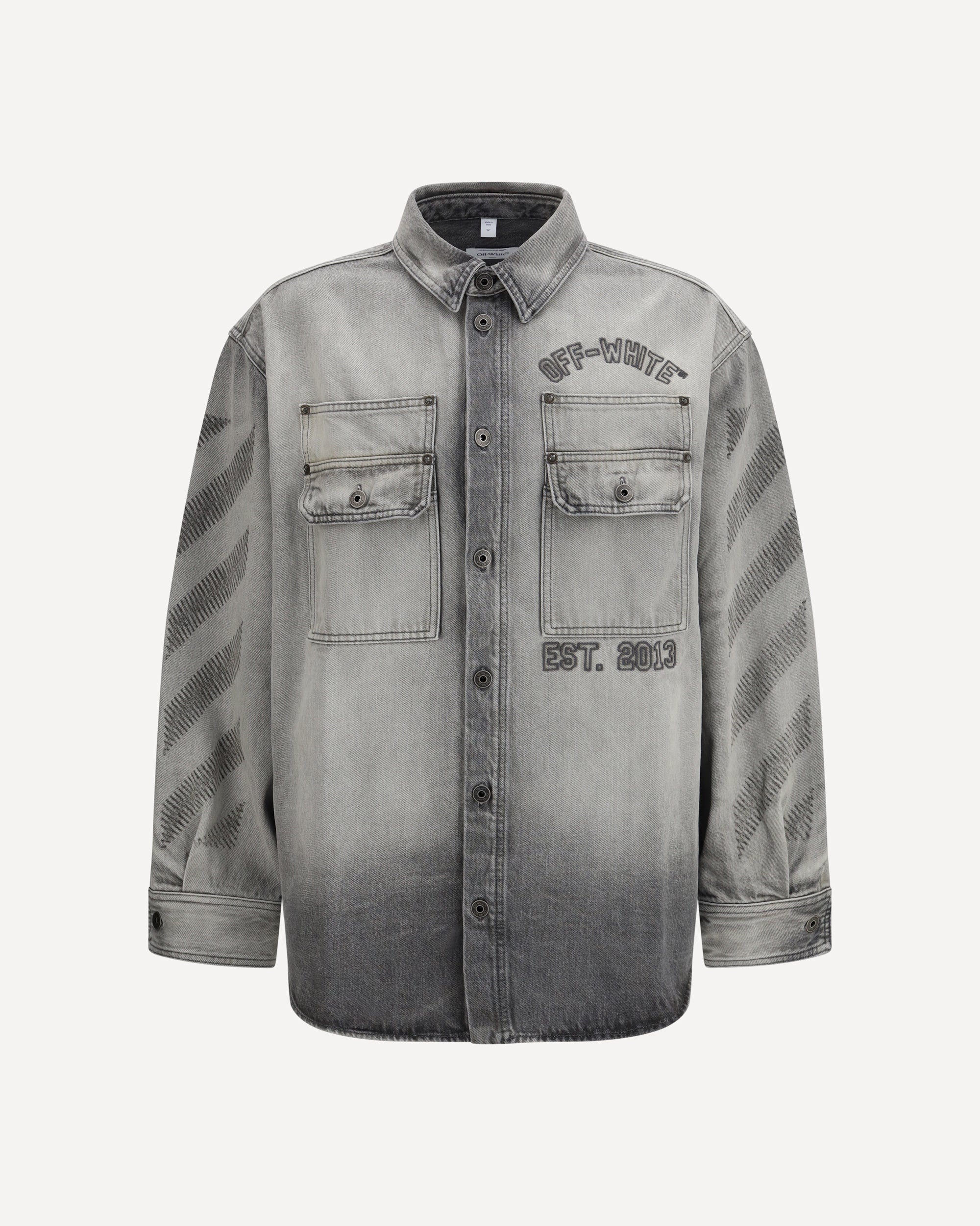 Off-White Diag Military Overshirt in denim