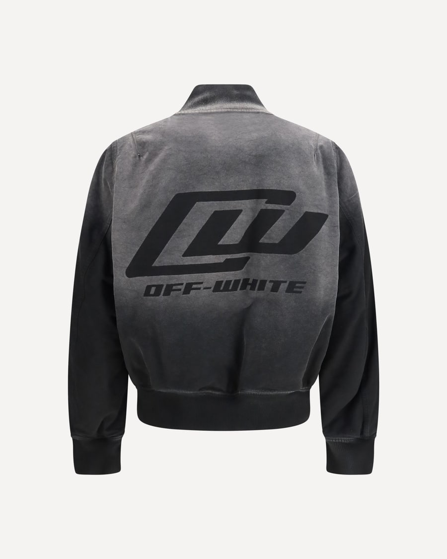 Off-White Washed denim Bomber Jacket, view 2