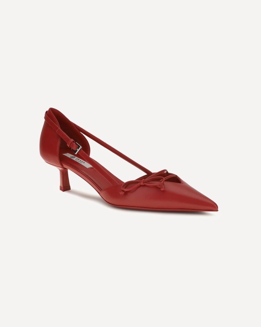 Prada Side-cut leather Pumps, view 4