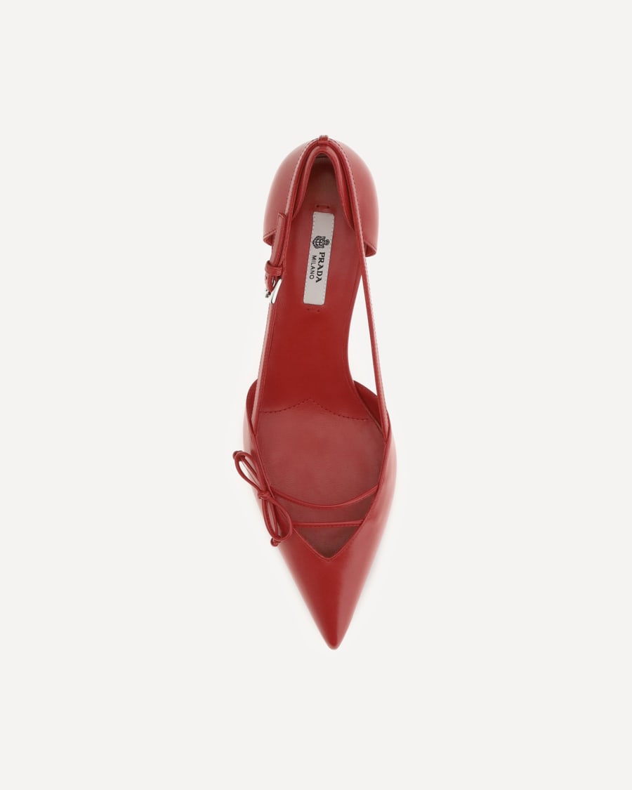 Prada Side-cut leather Pumps, view 6