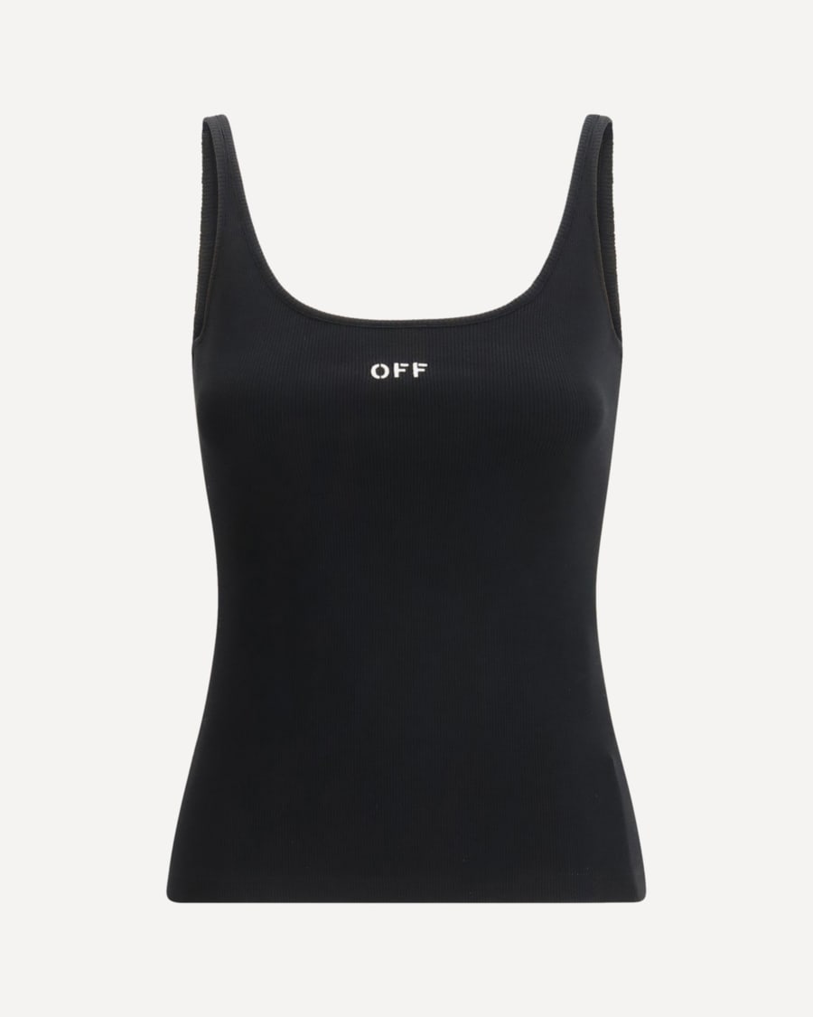 Off-White Off Stamp Rib Tank Top, view 3