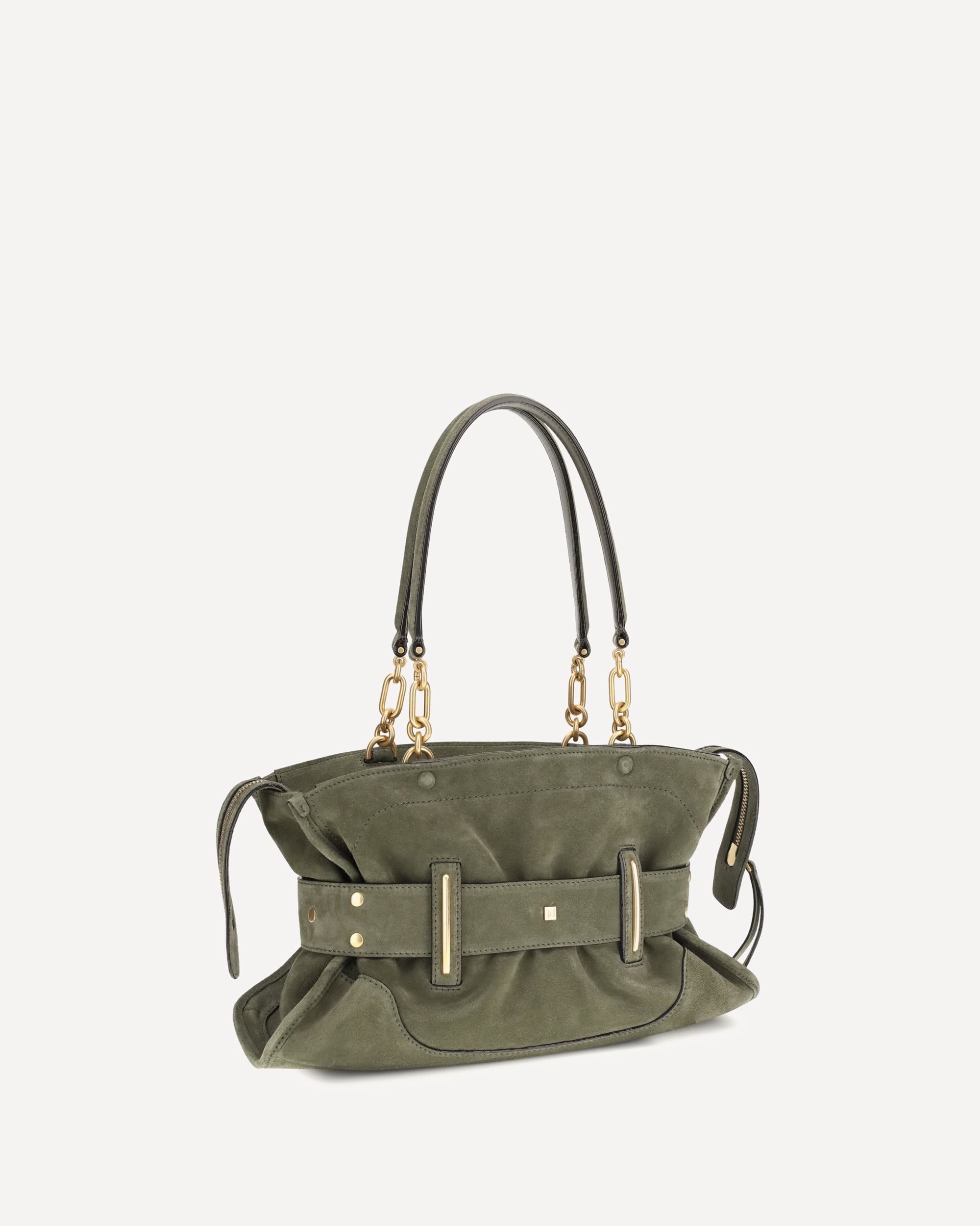Balmain Anthem Bag in suede leather, view 2