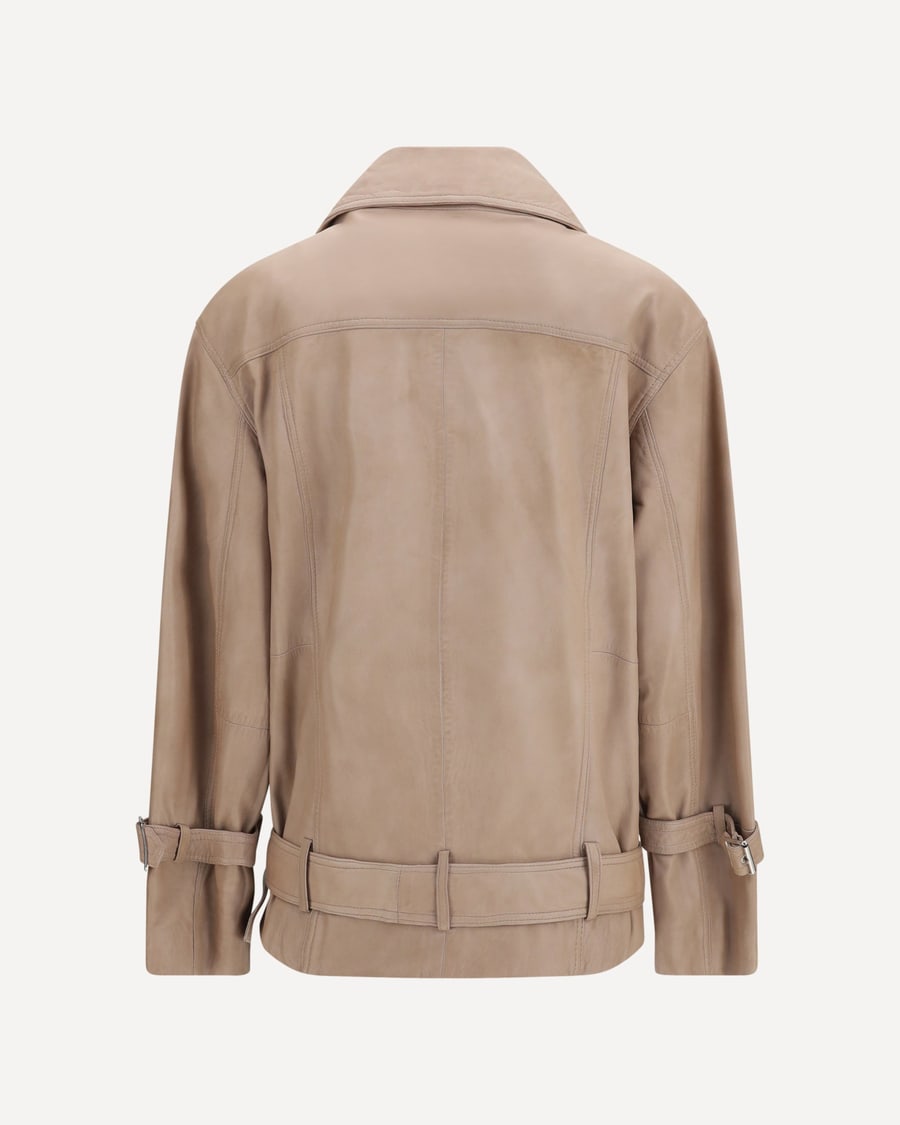 Pinko Leather biker Jacket, view 4