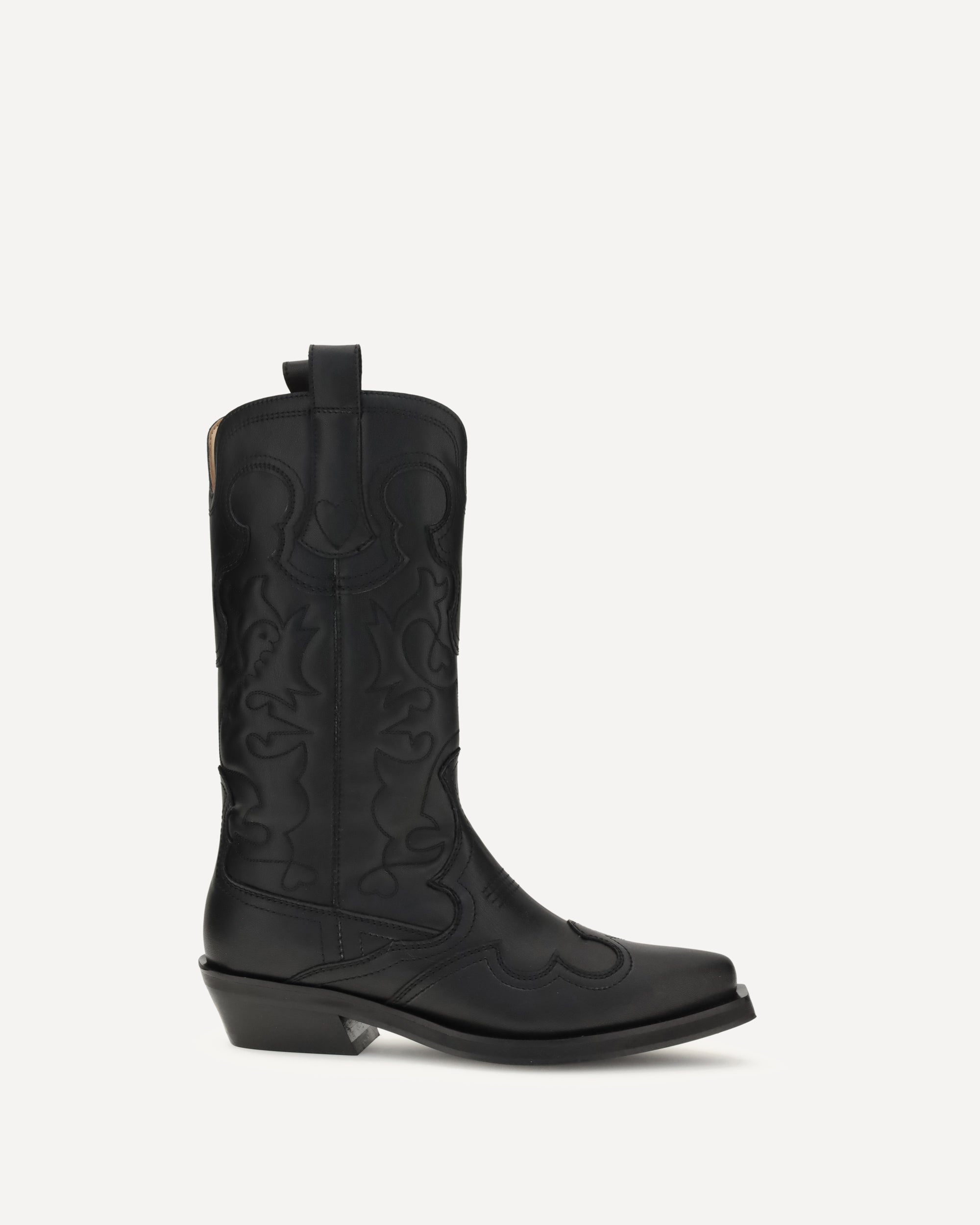 Ganni Embroidered Western Boots