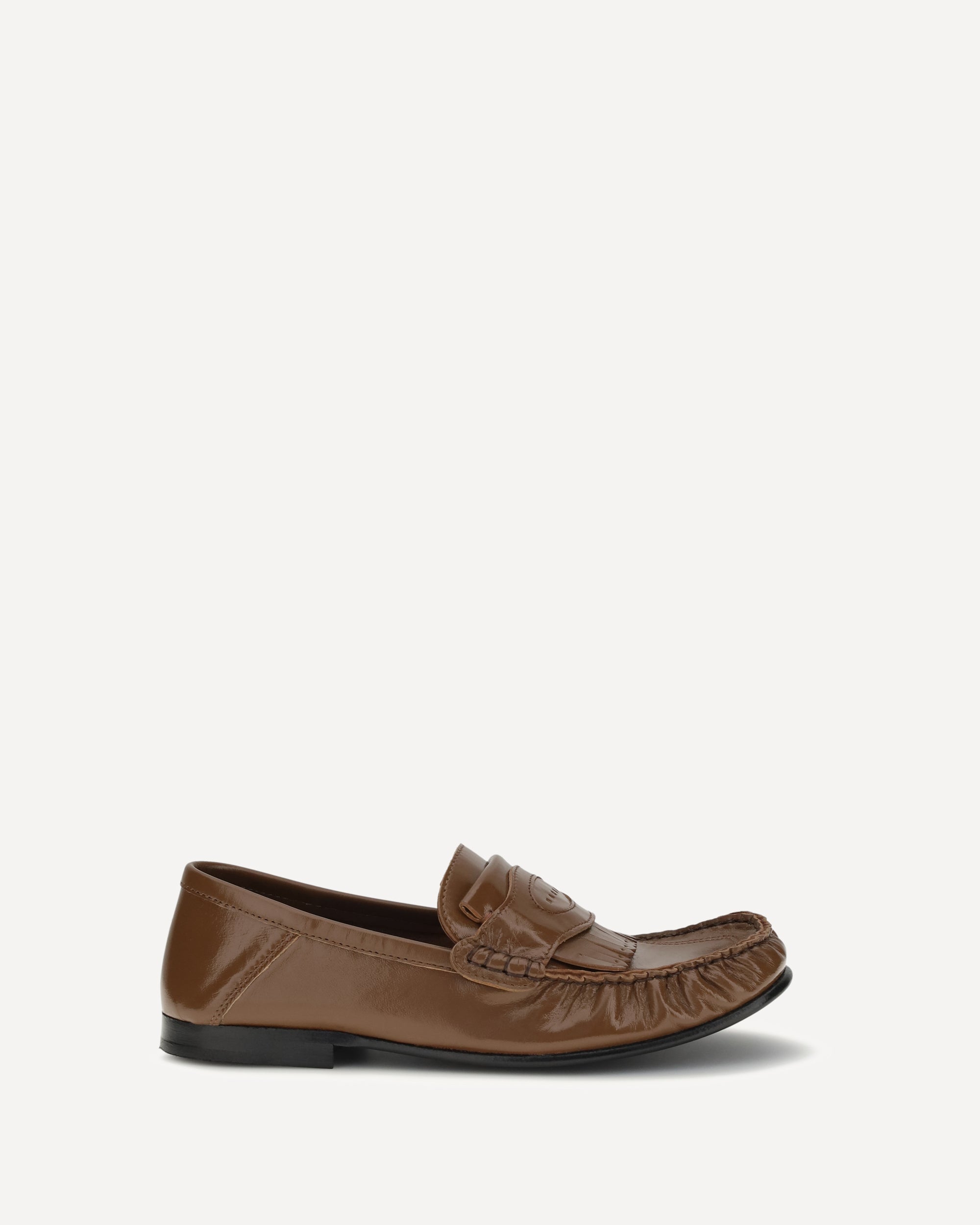 Marni Leather Loafers with tassels and foldable heel