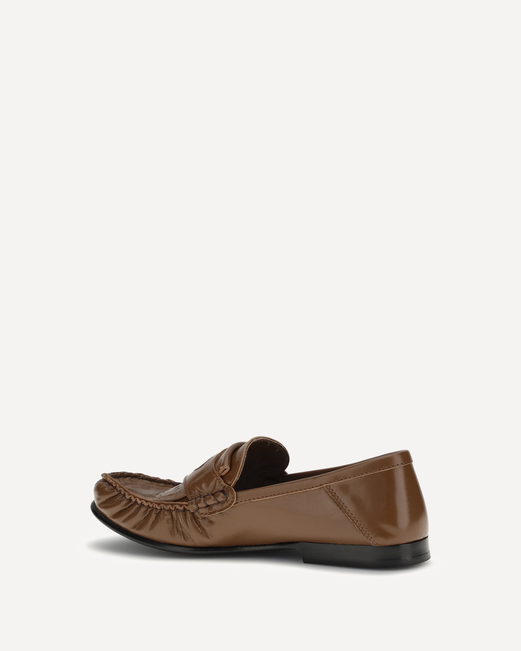Marni Leather Loafers with tassels and foldable heel, view 2