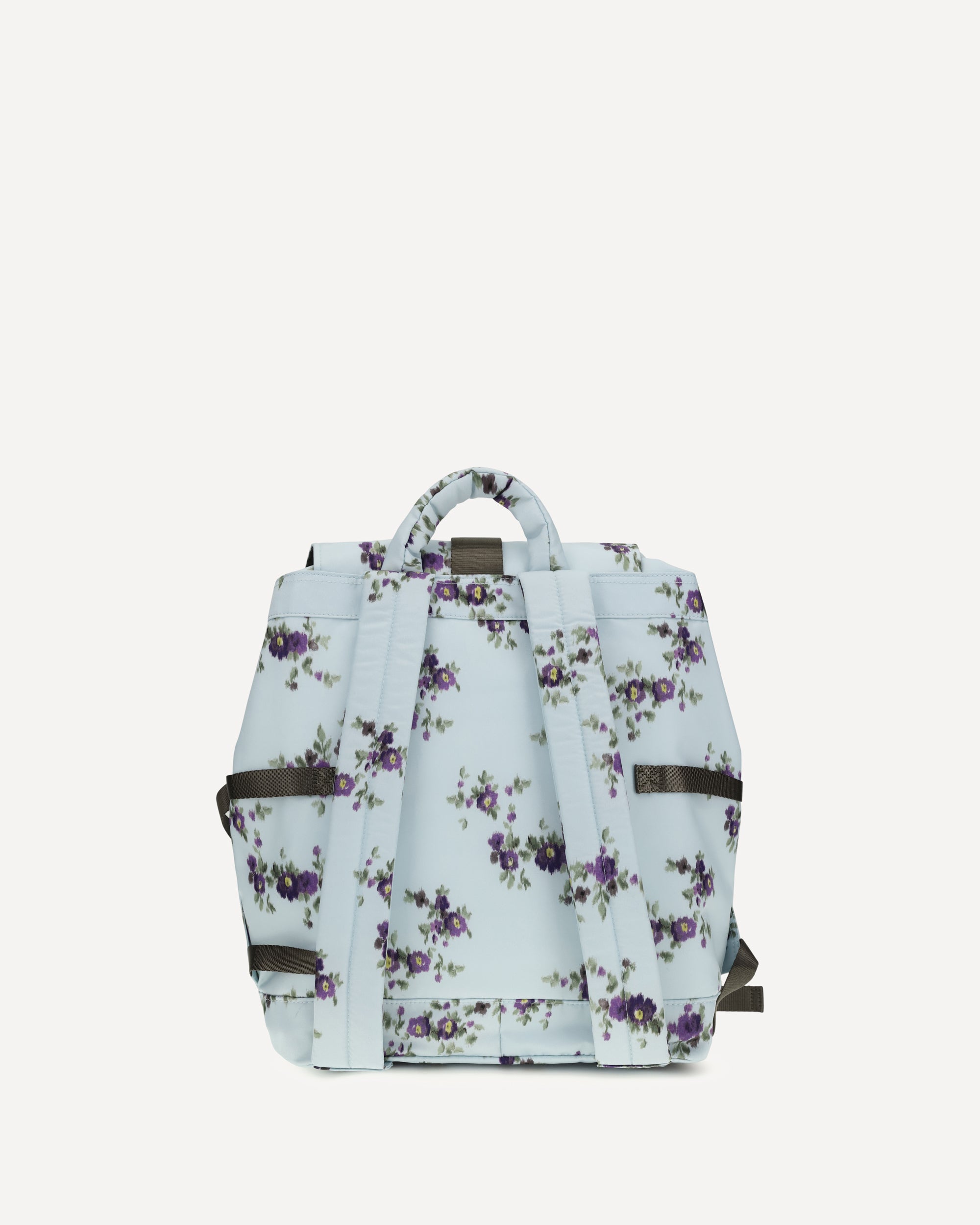 Ganni Re-tech Nylon Backpack with floral pattern, view 2