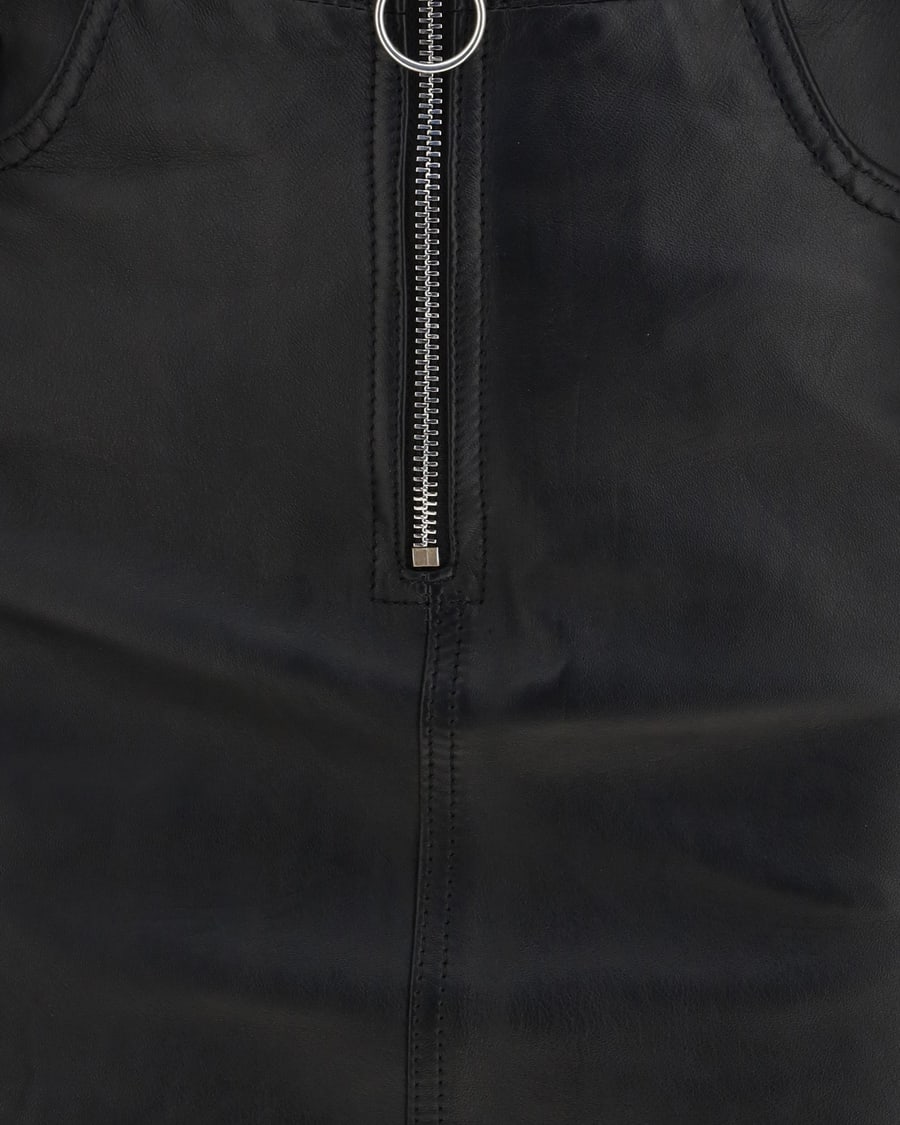 FIORUCCI Leather mini Skirt with zip, view 5