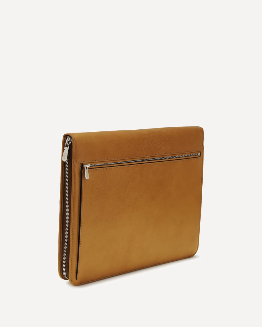 Brunello Cucinelli Leather Laptop Case, view 2