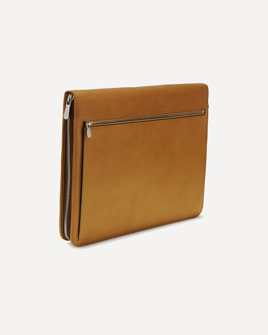 Brunello Cucinelli Leather Laptop Case, view 5