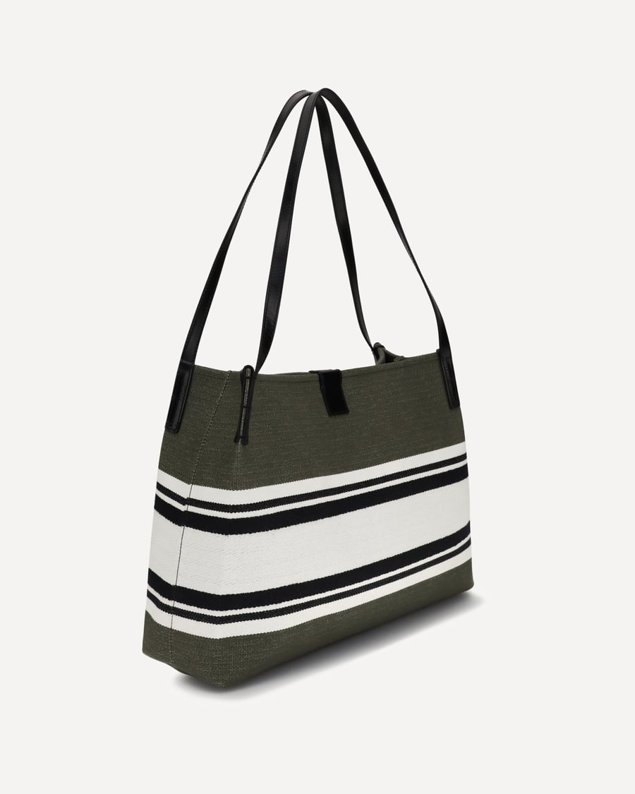 Balmain Medium canvas and leather Release Tote, view 5