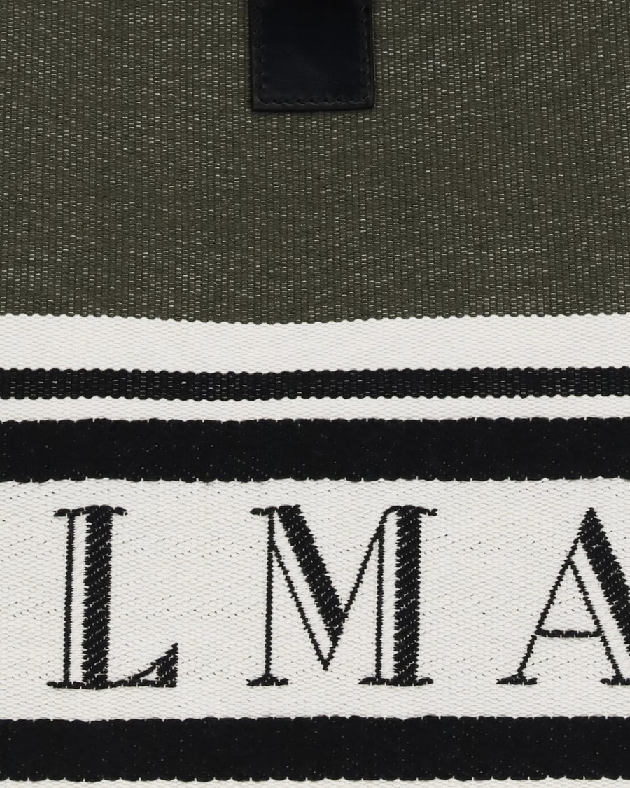 Balmain Medium canvas and leather Release Tote, view 6