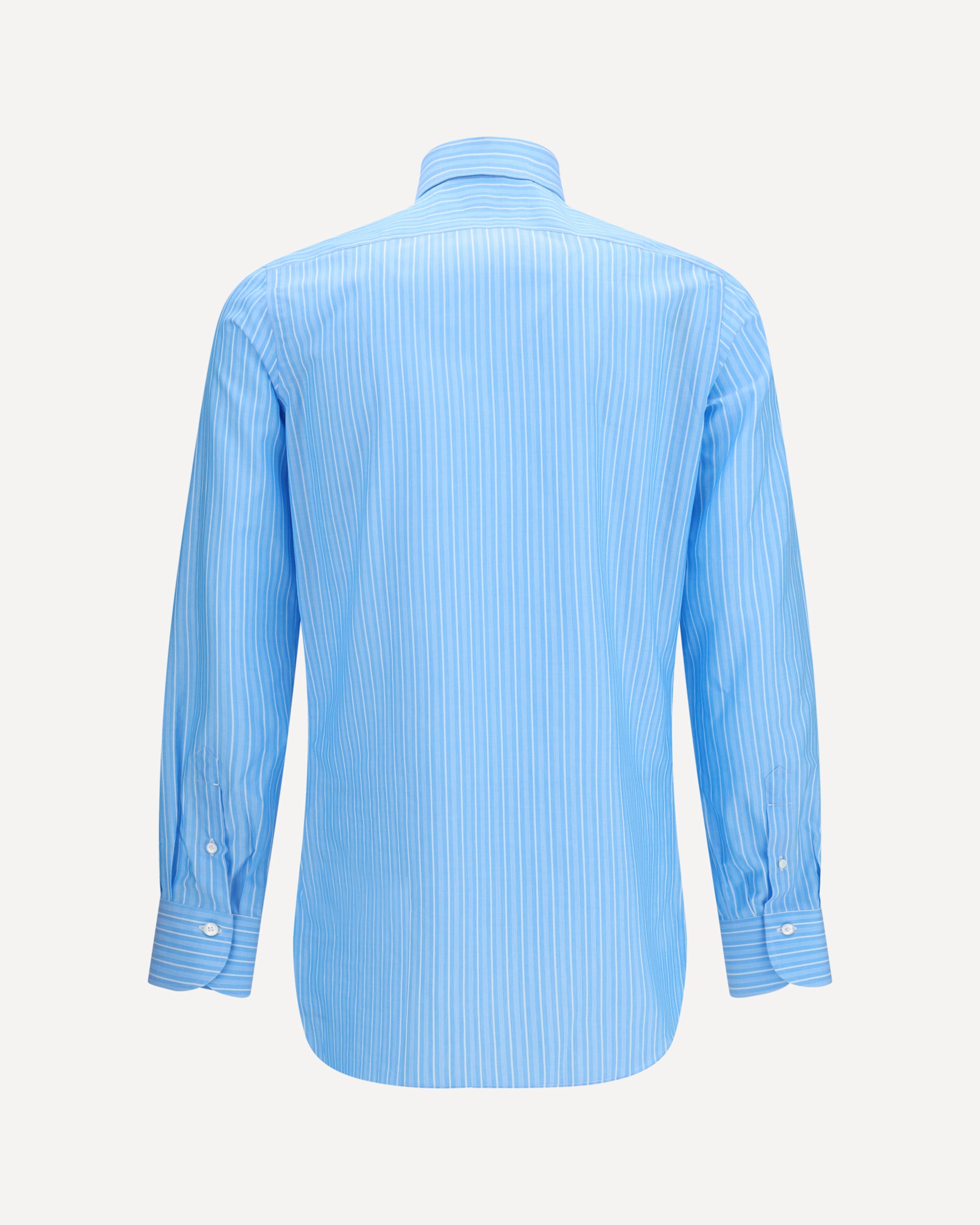 FINAMORE Regular 170 a due striped shirt in Egyptian cotton, view 2