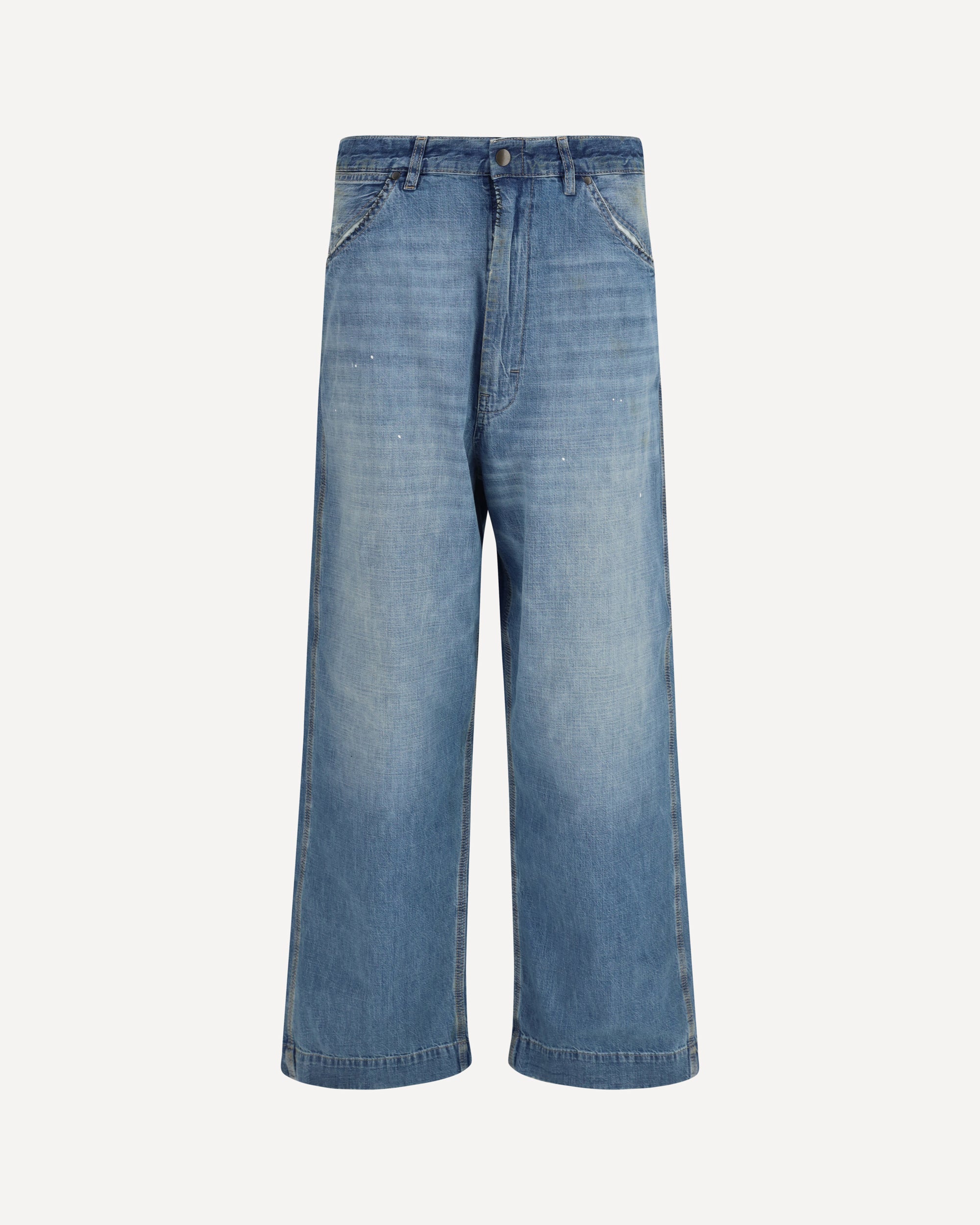 MARGIELA Patchwork-detail wide leg Jeans