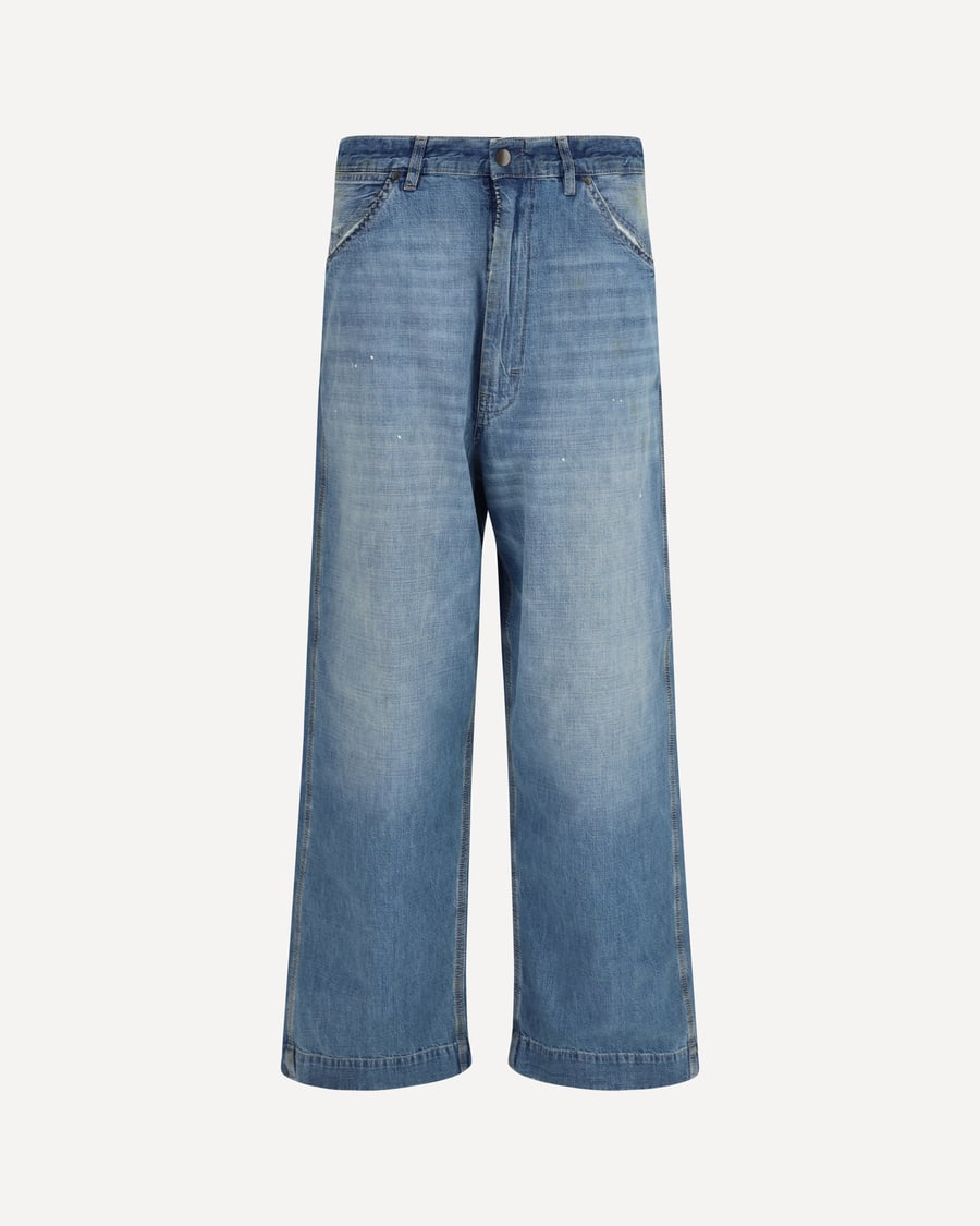 MARGIELA Patchwork-detail wide leg Jeans