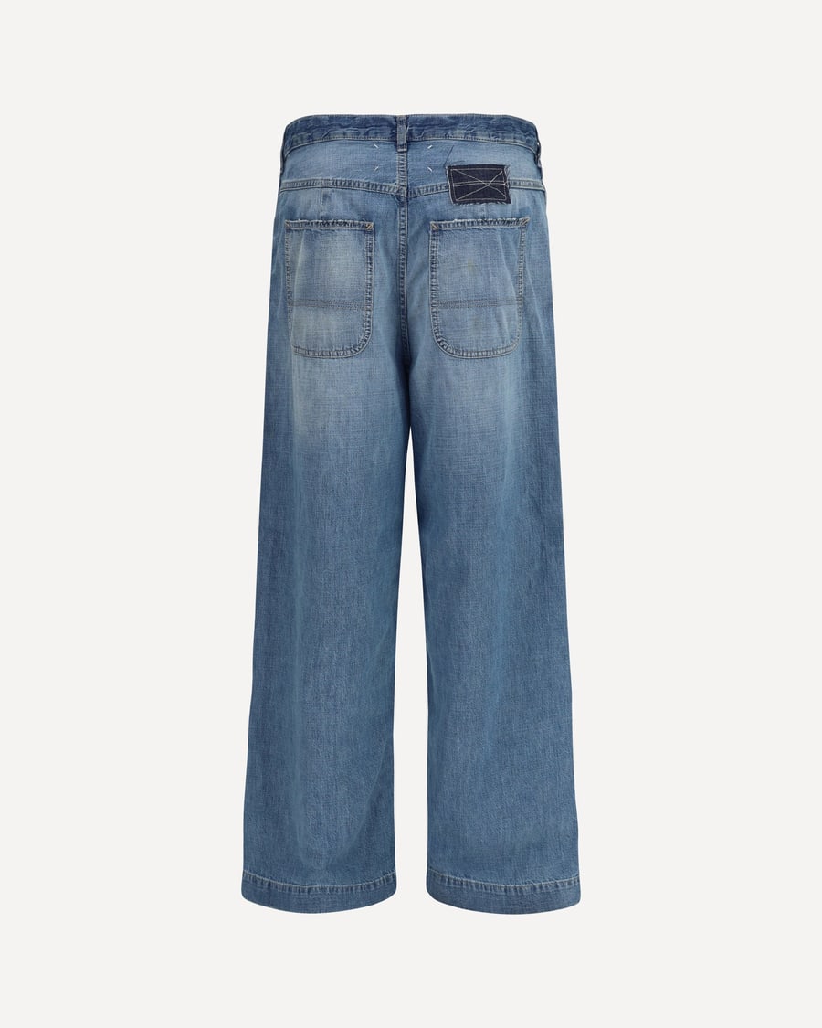 MARGIELA Patchwork-detail wide leg Jeans, view 2