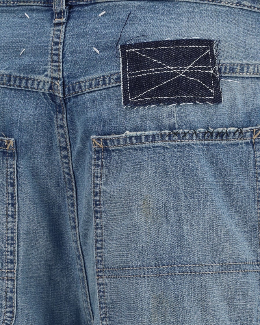 MARGIELA Patchwork-detail wide leg Jeans, view 5
