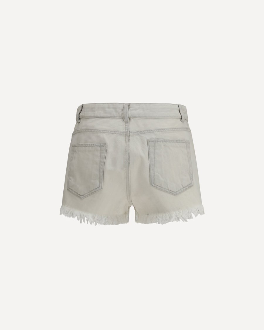 Rick Owens Shorts Temple Bias Cutoffs in Denim, view 4