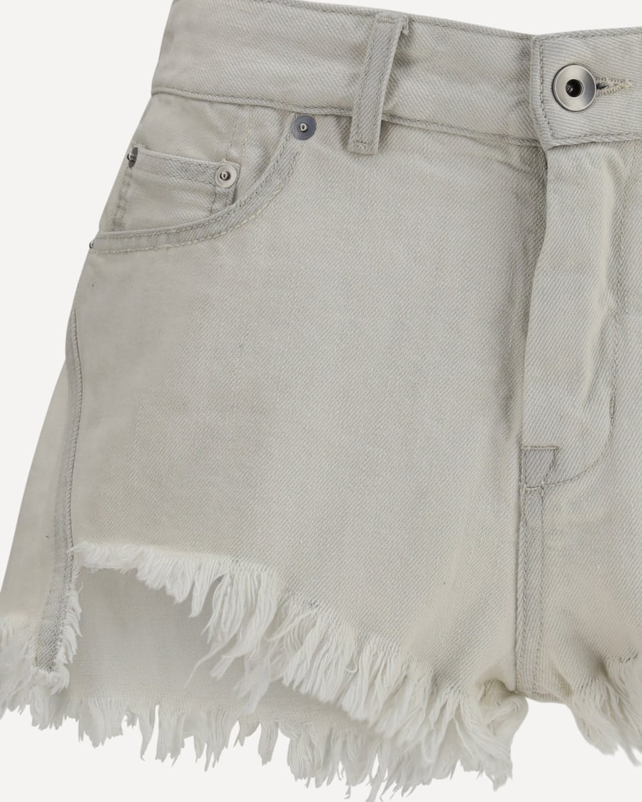 Rick Owens Shorts Temple Bias Cutoffs in Denim, view 5