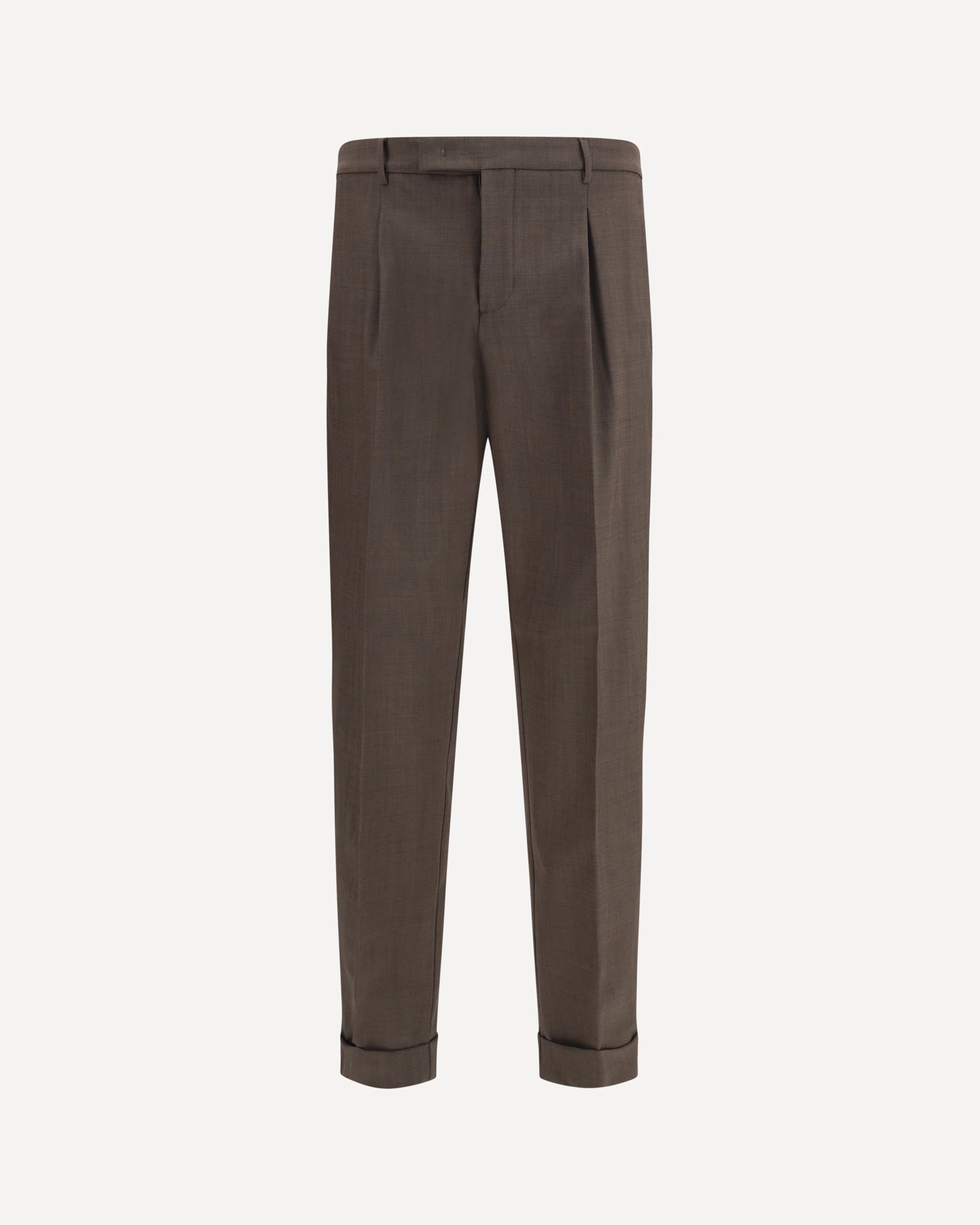 CRUNA Carrot fit single pleat Pants in virgin wool