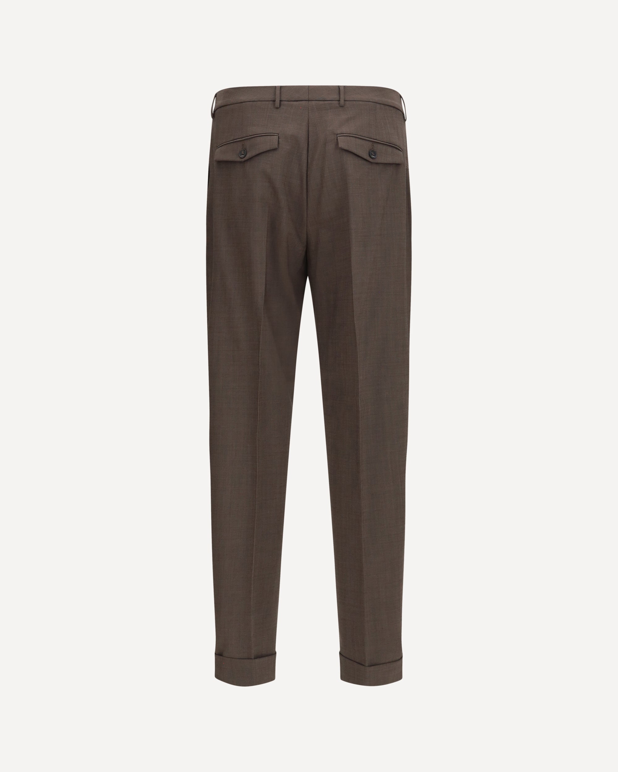 CRUNA Carrot fit single pleat Pants in virgin wool, view 2