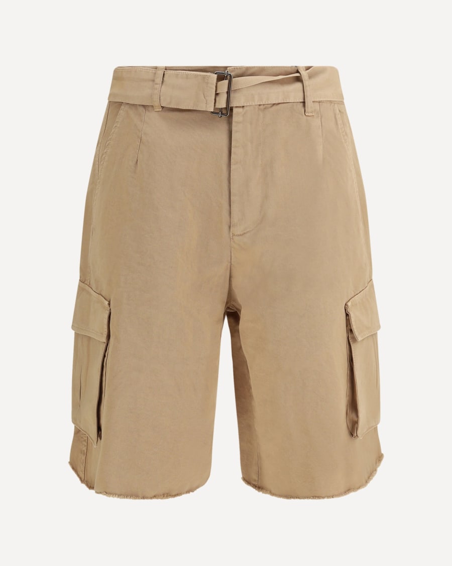 LANEUS Belted button Cargo Shorts, view 3