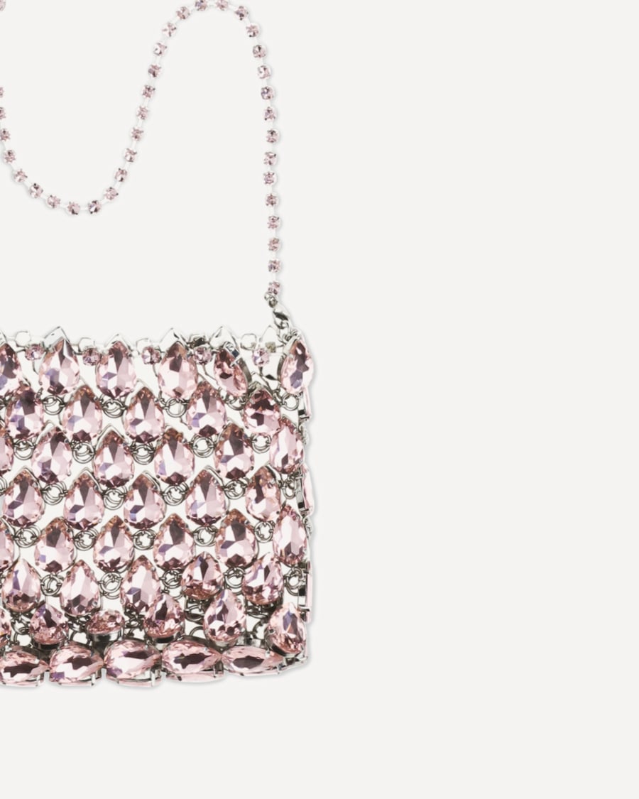 self-portrait Crystal mesh Pouch, view 5