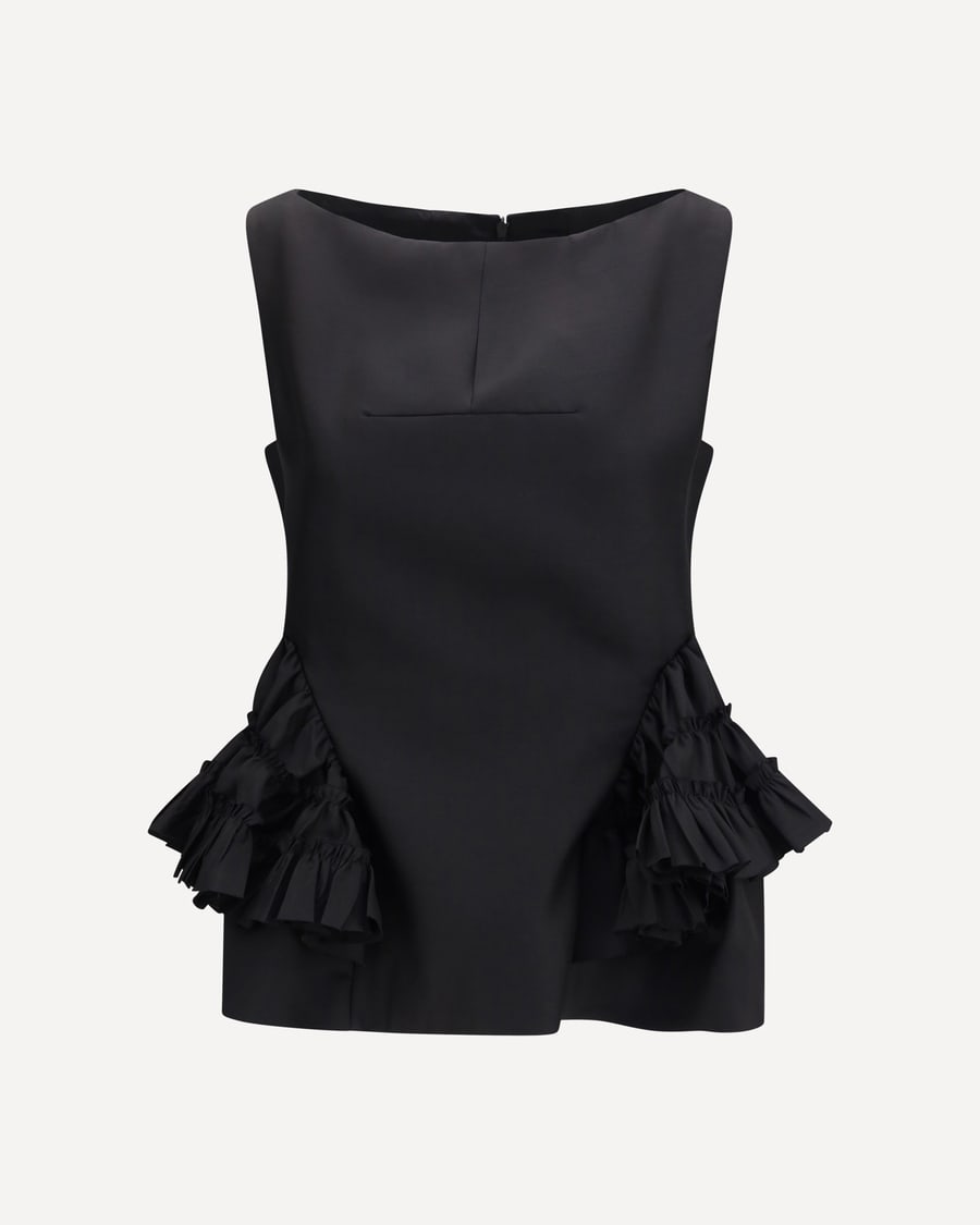 Dries Van Noten Ruffled peplum Top, view 3