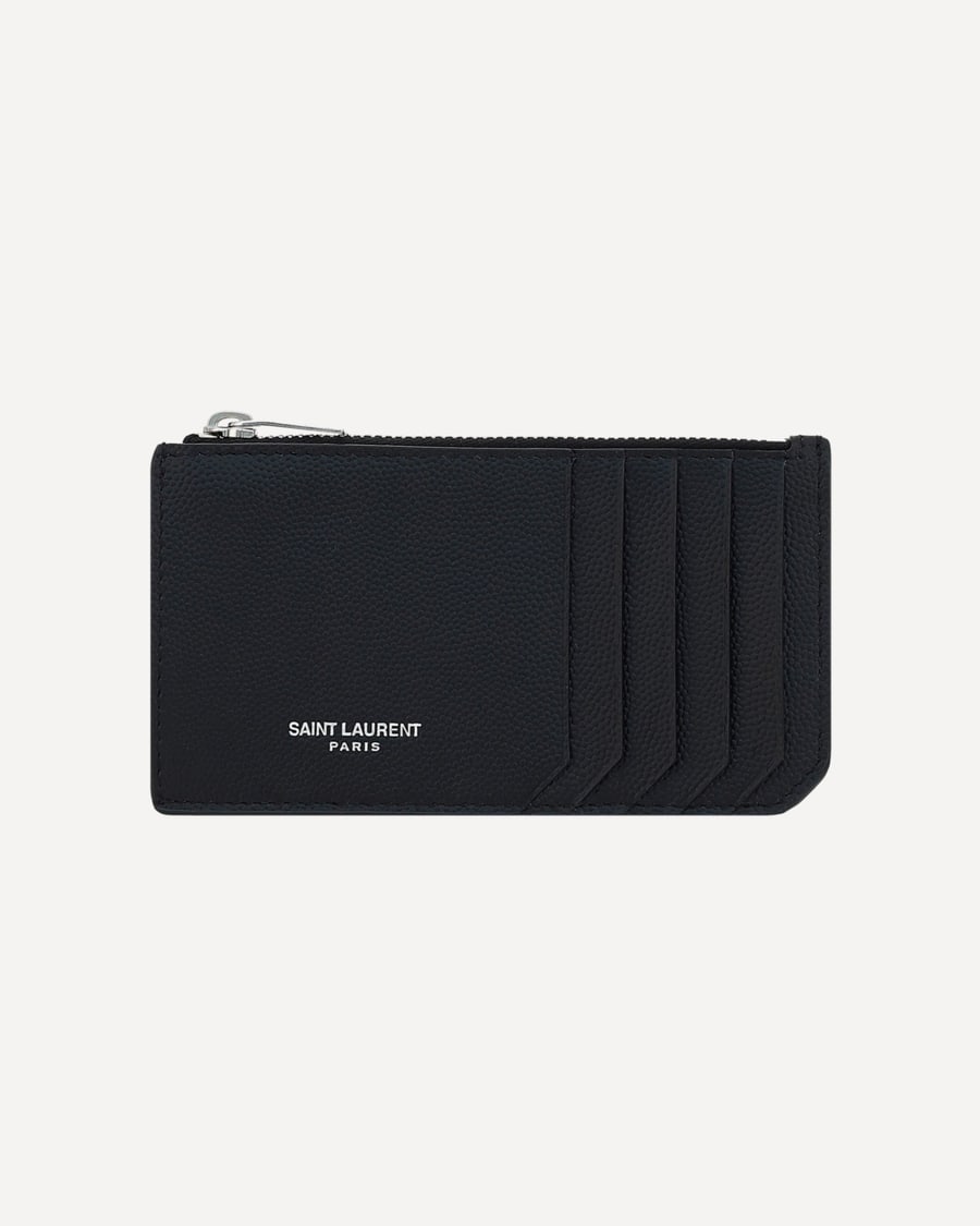 Saint Laurent Leather Cardholder, view 3
