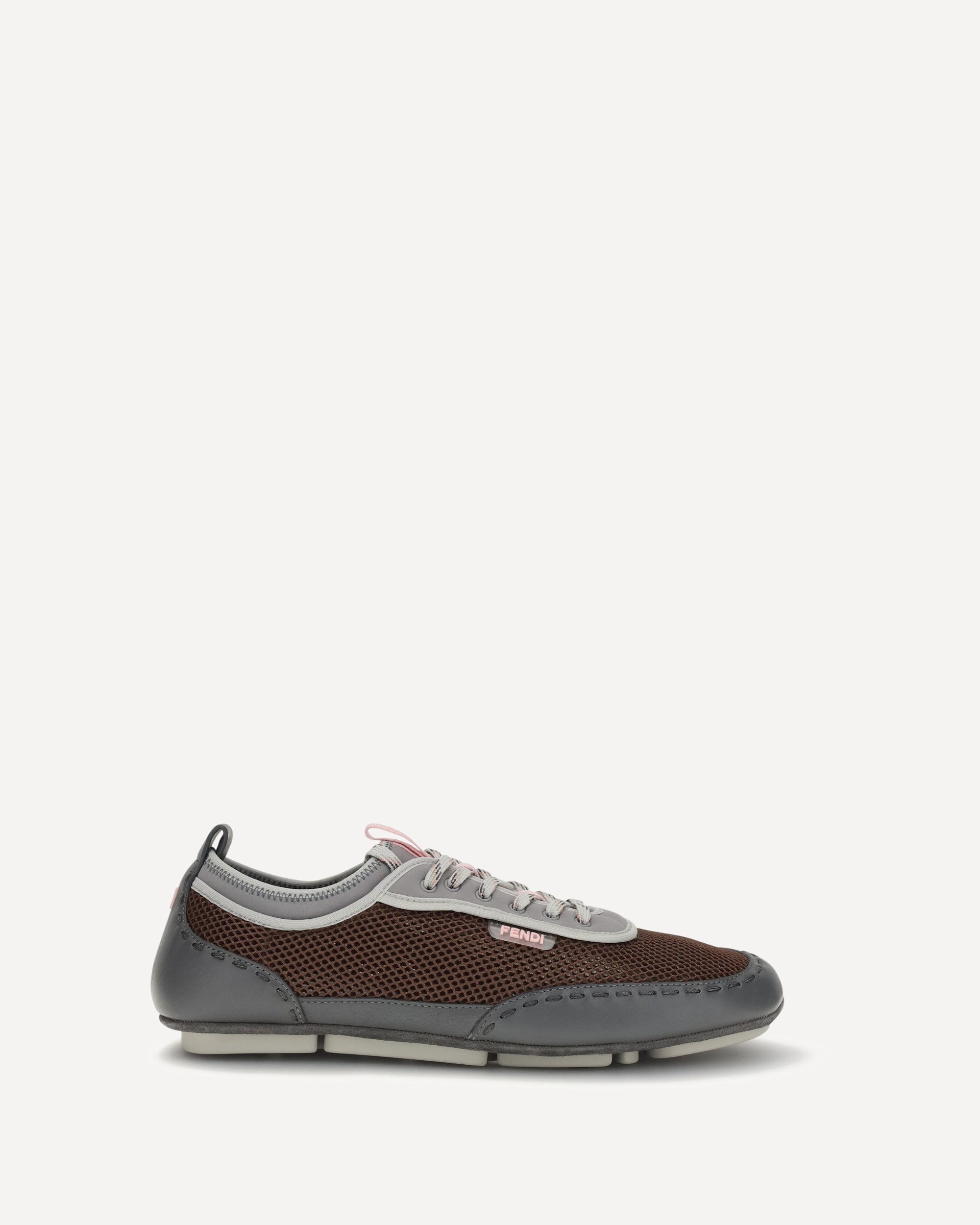 Fendi Leather and mesh Sneakers by Fendi