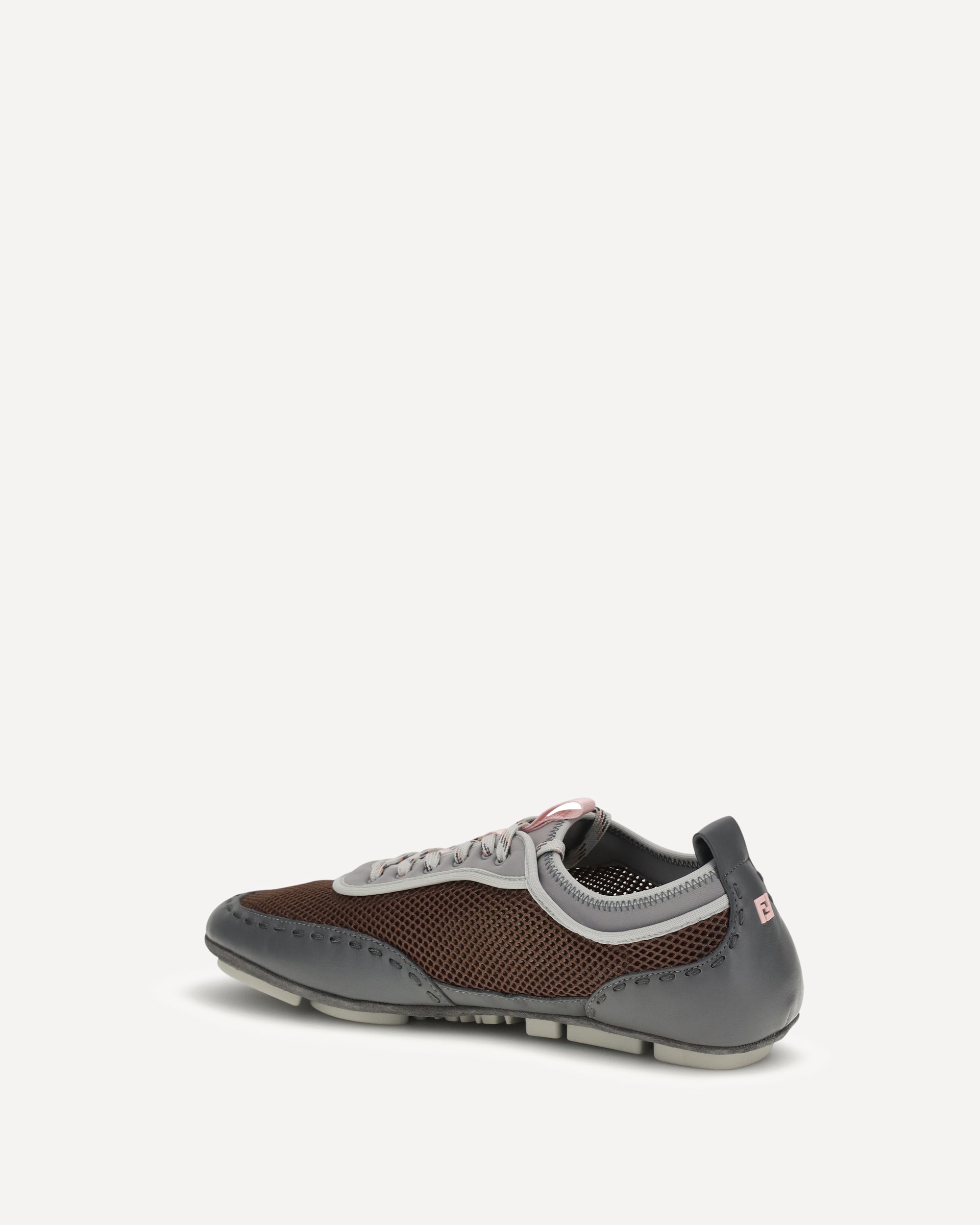 Fendi Leather and mesh Sneakers by Fendi, view 2