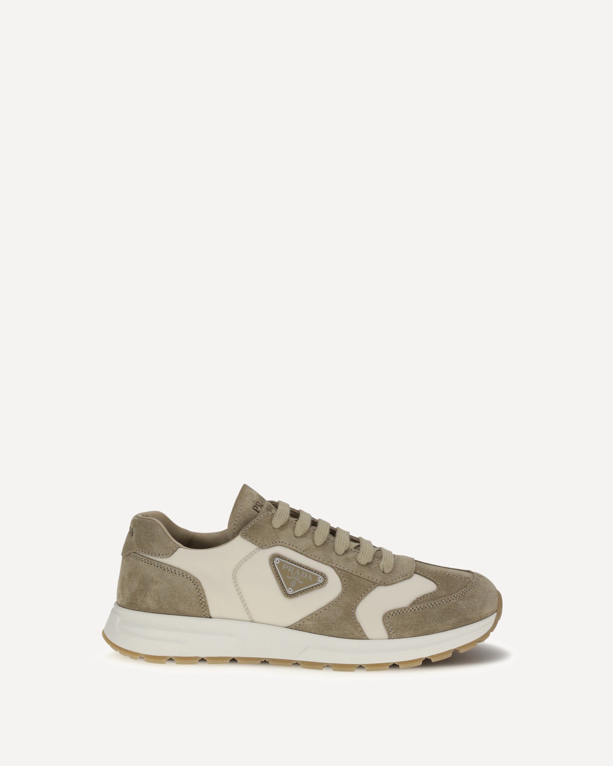 Prada Prax Sneakers in suede and Re-Nylon
