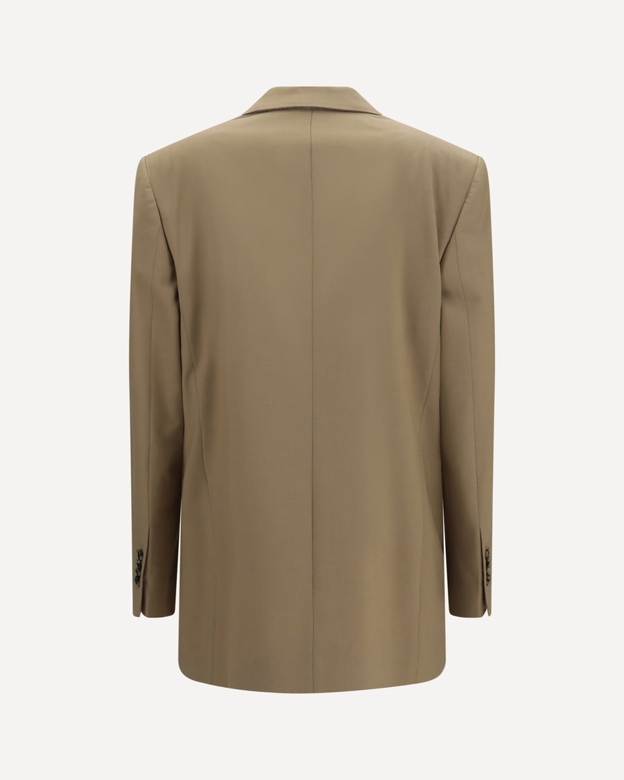LARDINI Double-breasted stretch wool blend Blazer, view 4