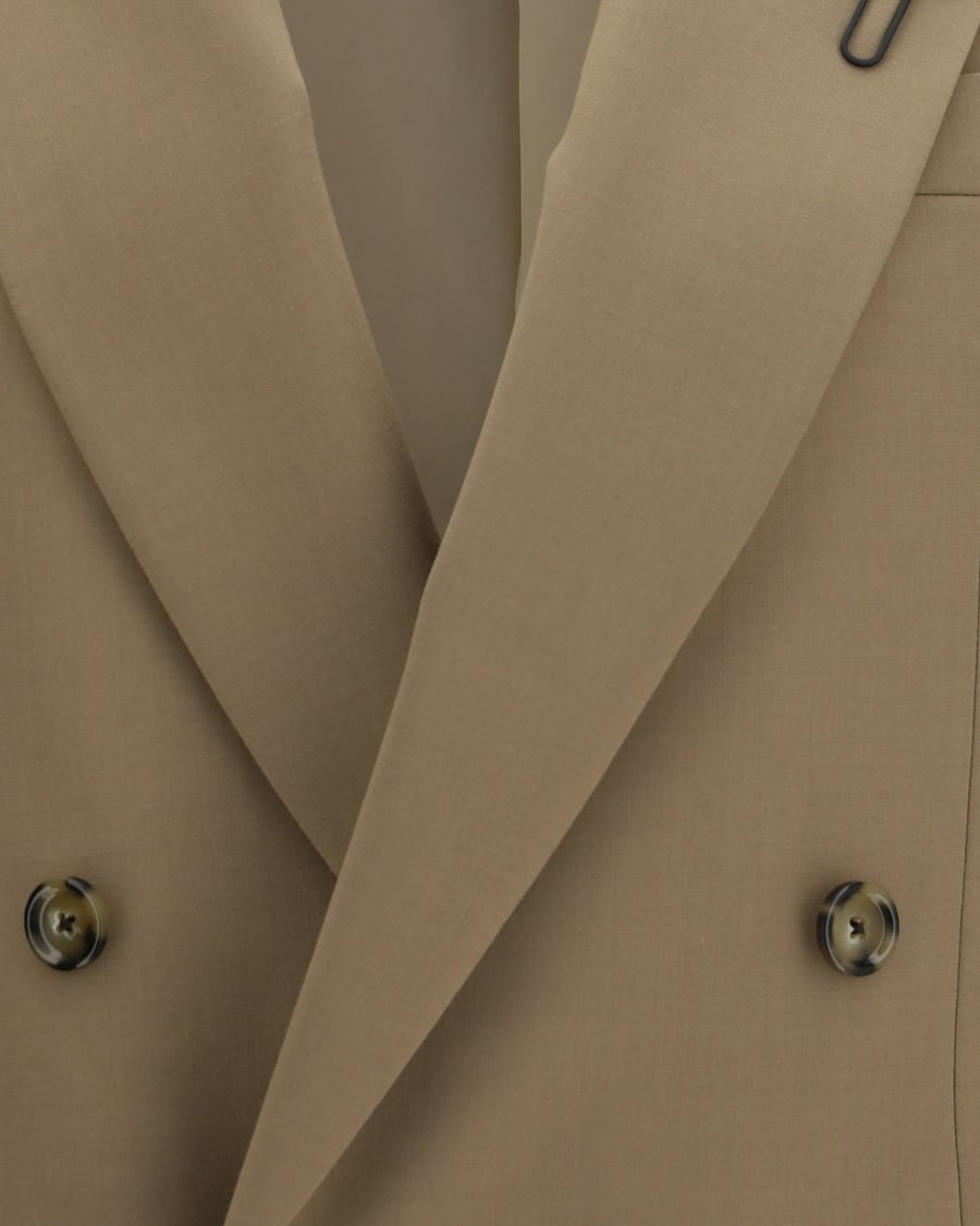 LARDINI Double-breasted stretch wool blend Blazer, view 5