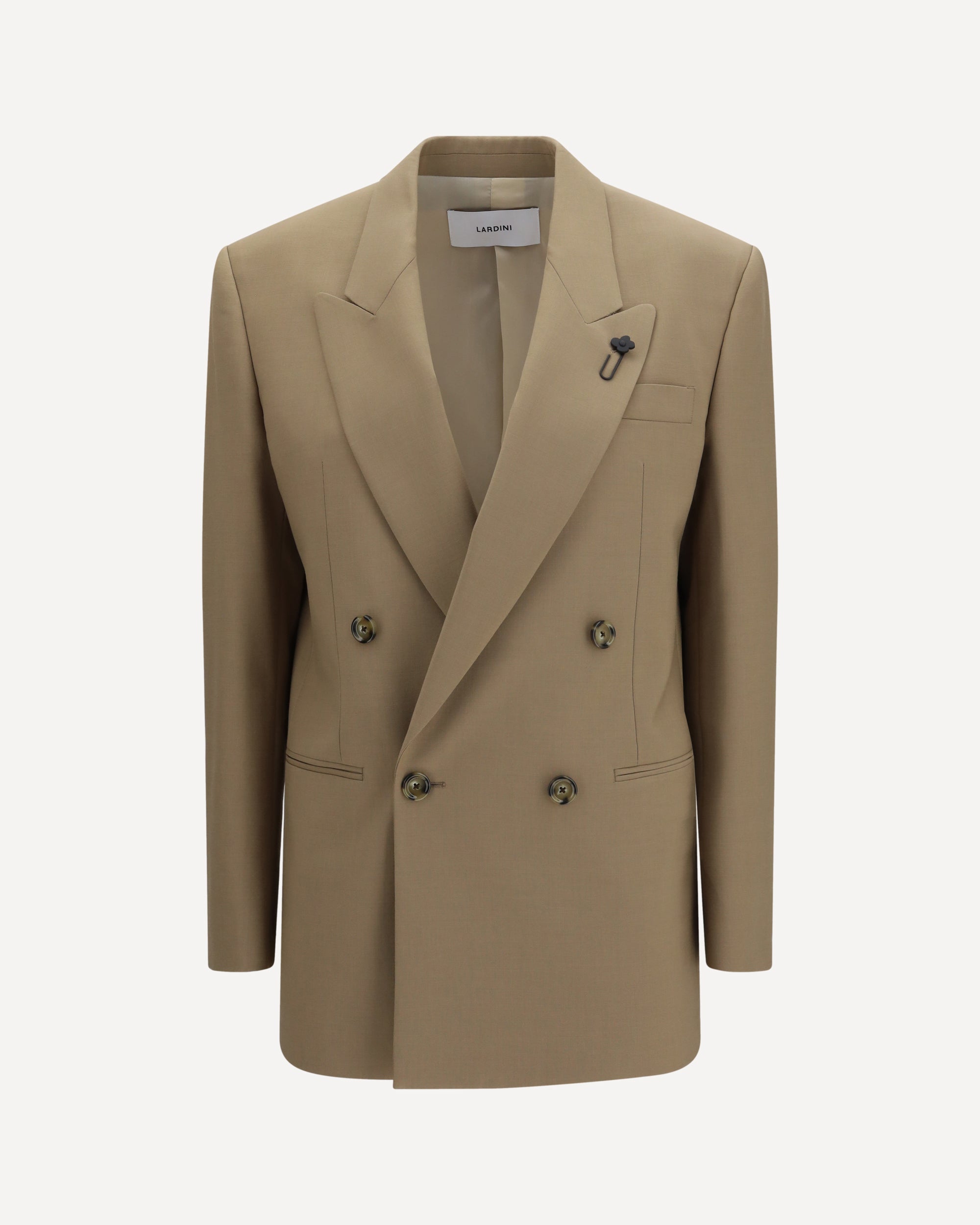 LARDINI Double-breasted stretch wool blend Blazer
