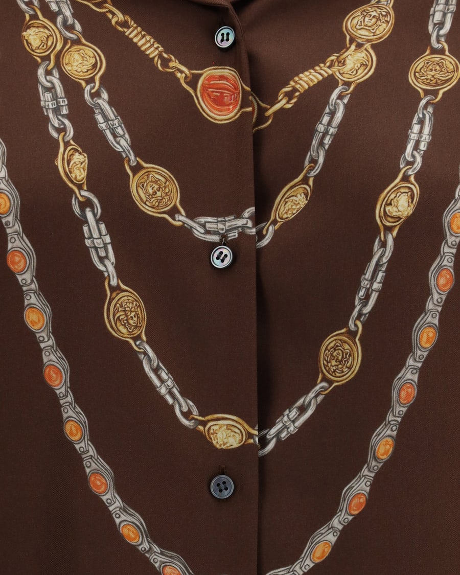 Versace Chain print buttoned Shirt, view 5