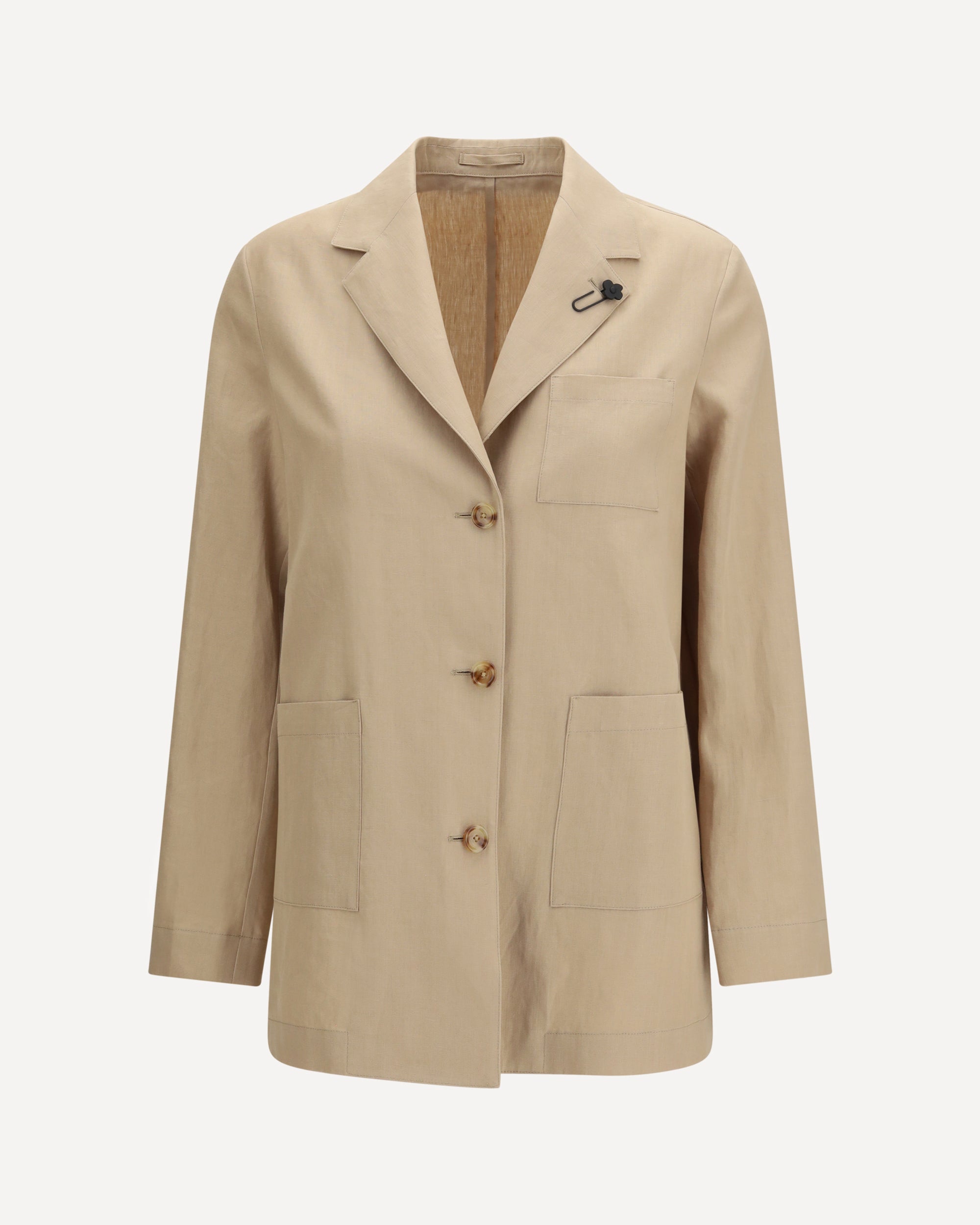 LARDINI Single-breasted wool and cotton Jacket