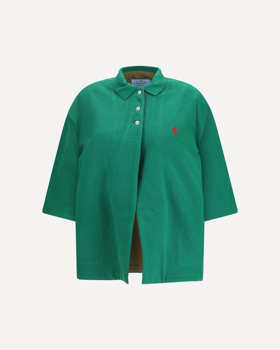 Prada Pique Jacket in pure cotton, view 3
