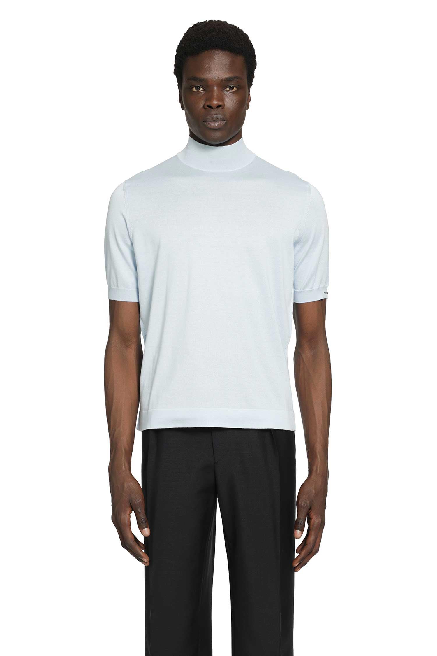 Prada Short Sleeve Cotton Sweater, view 2