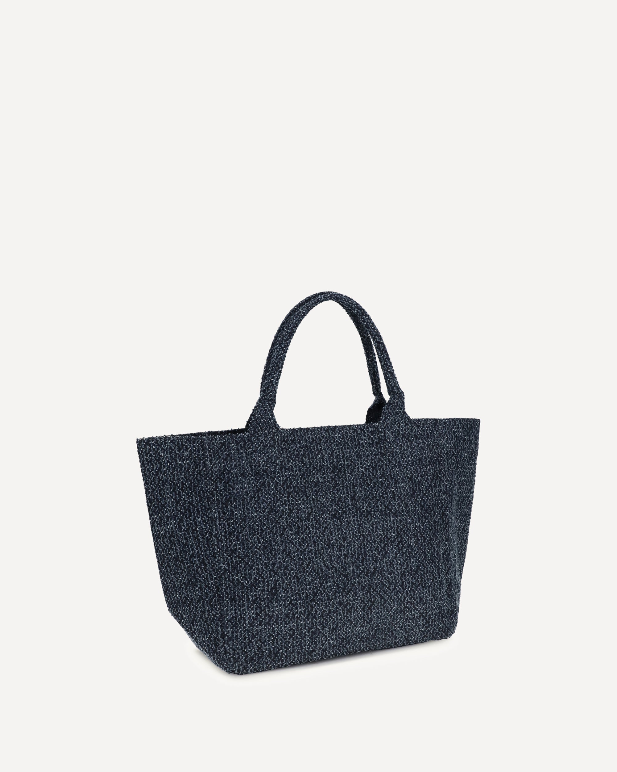 Ganni Medium denim Tote Bag with bear, view 2