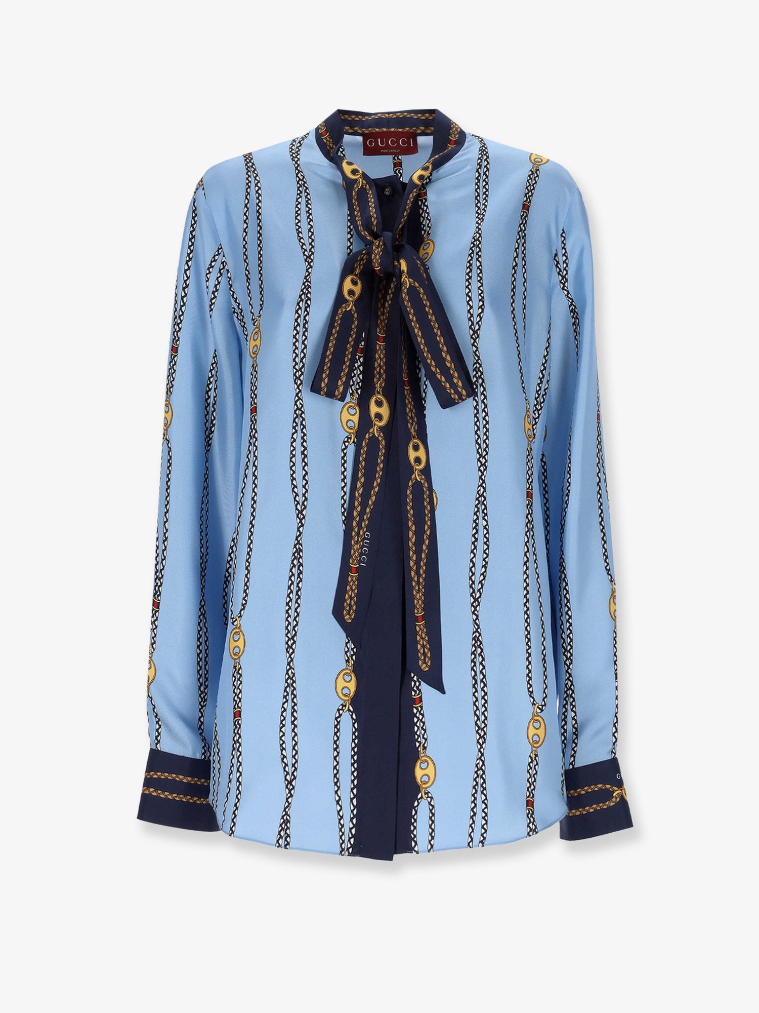Gucci Printed silk twill shirt