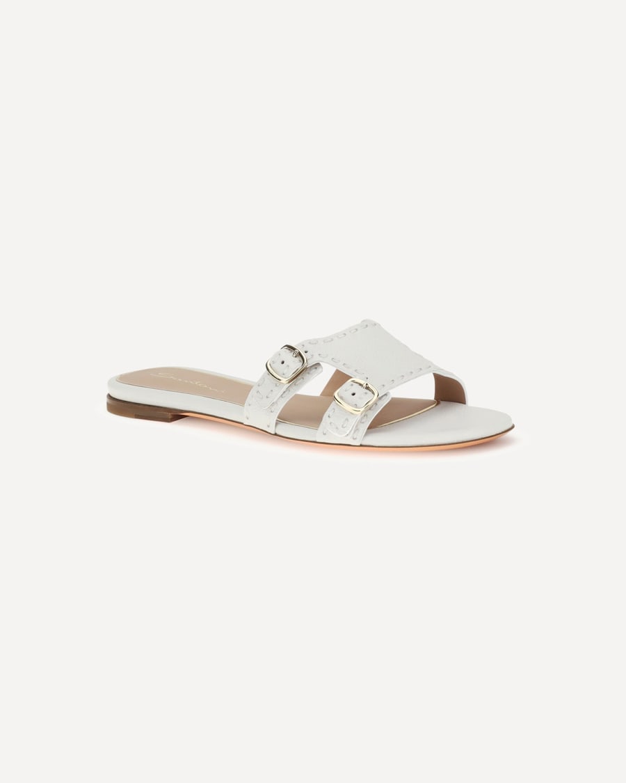 SANTONI Low leather Sandals, view 4