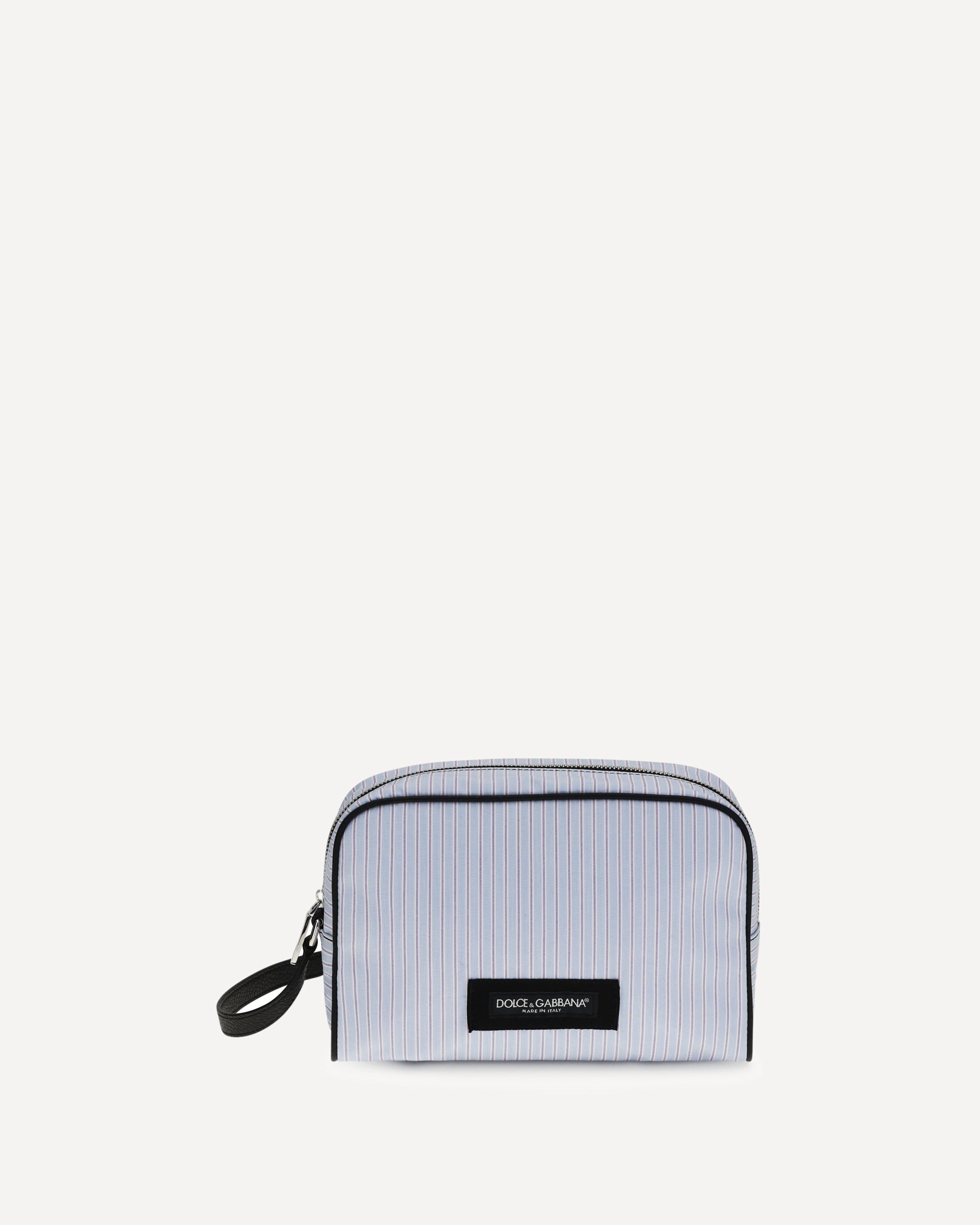 Dolce & Gabbana Striped poplin and leather Handbag