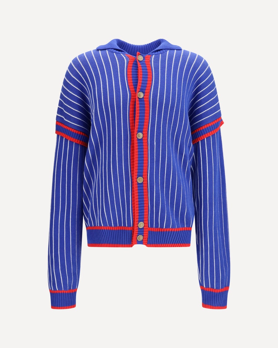 GCDS Pinstripe Cardigan