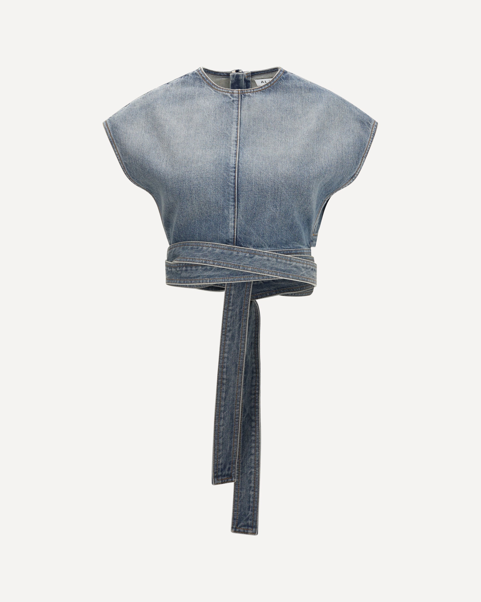Alaïa Denim belt Top
