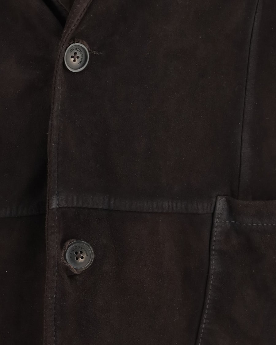 D'AMICO Single-breasted Jacket in suede, view 5
