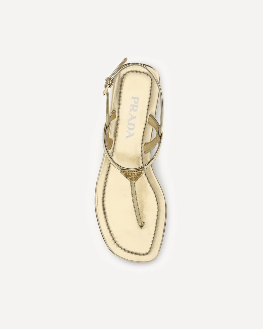 Prada Leather flip-flop Sandals, view 6